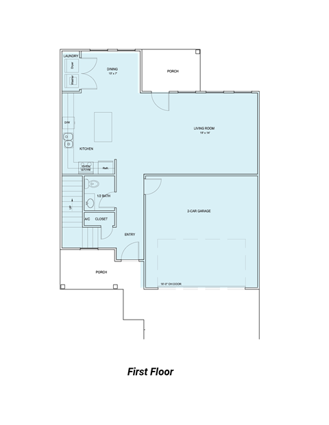 Floor plan for 4 beds, 2 baths, 1500 sqft
